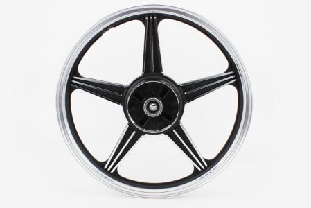 Диск колісний задній литий 18x1,85 ZS-200 (під роздільні резинки) "зірка", чорний (вісь 15 мм) до скутера Viper 125-150J