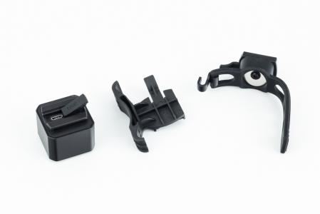 Ліхтар задній COB LED алюмінієвий, Li-ion 3.7V 350mAh зарядка від USB, датчик світла, Автоматичний СТОП-СИГНАЛ, чорний WT005 до велосипеда