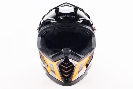 Шолом кросовий/ендуро/ATV DAZZLE S, чорний-помаранчевий AEROSTAR