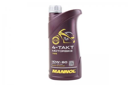 Моторна олива 4T 10W-60 до мотоцикла, синтетична, 1 л MANNOL