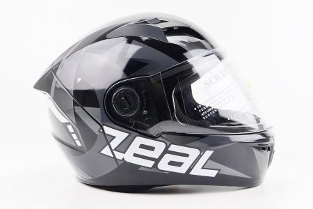 Шолом інтеграл до мотоцикла ZEAL XL, чорний-сірий, AEROSTAR