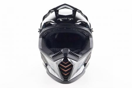 Кросовий шолом до ендуро/ATV DAZZLE L, чорний-сірий AEROSTAR