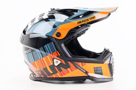 Кросовий шолом до ендуро/ATV DAZZLE M, чорно-помаранчевий, AEROSTAR