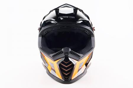Кросовий шолом до ендуро/ATV DAZZLE M, чорно-помаранчевий, AEROSTAR