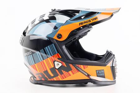 Кросовий шолом до кросу/ендуро/ATV DAZZLE L, чорний-помаранчевий, AEROSTAR