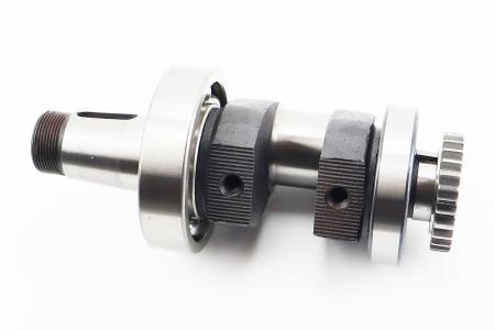 Колінвал до двигуна R185/R190 (D болта M12x1,5, D шийки 52 мм, H 107 мм) з підшипниками та шестернею, запресований KAMBERG