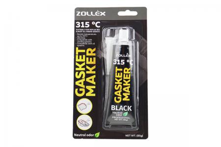 Герметик силіконовий високотемпературний до двигуна Gasket Maker BLACK 85g Zollex