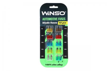 Запобіжник плоский (євро) до автомобіля, набір 10 шт, WINSO