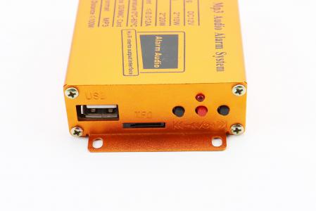 АУДІО-блок (МРЗ-USB/SD, пультДУ, сигналізація)+колонки 2 шт, прозорі