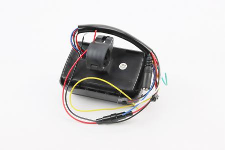 АУДІО-блок з РК дисплеєм (МРЗ-USB/SD, FM, пультДУ, сигналізація)+колонки 2 шт, хром