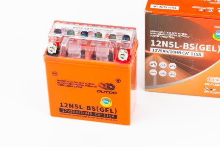Акумулятор 12V5Ah 12N5L-BS GEL (L120*W60*H130 мм) " до мопеда Active"