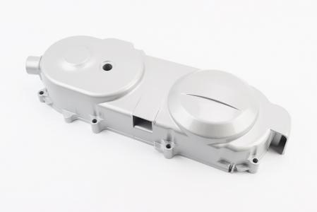 Кришка варіатора коротка 40см-10" срібляста (без втулки бендикса) до скутера 50-100сс 4Т