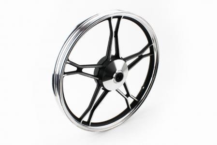 Диск передній литий 17x1,4 (вісь 10 мм) до мопеда DELTA, чорний