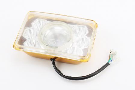 Фари квадратної передня частина 6+1-LED лінза з обідком, 165x105 мм, TUNING до скутера Viper 125-150J
