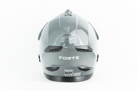 Шолом кросовий (стандарт DOT) JUNIOR F-818-2 L (53-54см), сірий