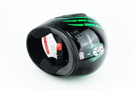 Шолом інтеграл BLD-825A XS (53-54см), чорно-зелений "хижак"