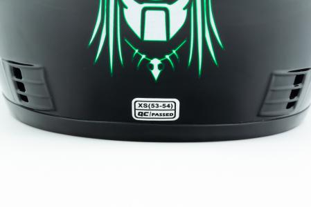 Шолом інтеграл BLD-825A XS (53-54см), чорно-зелений "хижак"