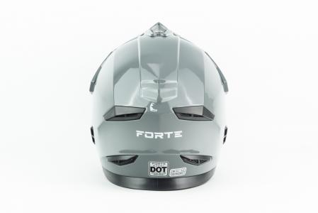 Шолом кросовий (стандарт DOT) JUNIOR F-818-2 M (51-52см), сірий