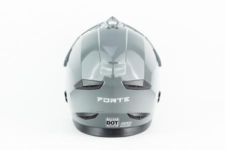 Шолом кросовий (стандарт DOT) JUNIOR F-818-2 XL (55-56см), сірий