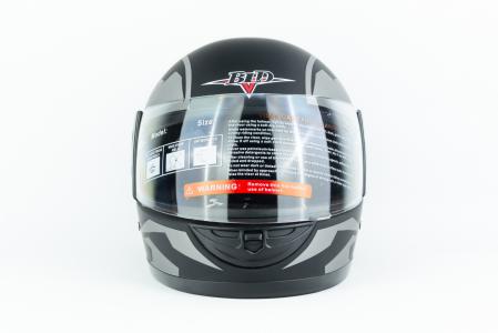Шолом інтеграл BLD-825A XS (53-54см), чорно-сірий матовий
