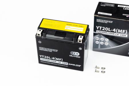 Акумулятор 12V20Аh YT20L-4(MF) кислотний (L175*W85*H155 мм)
