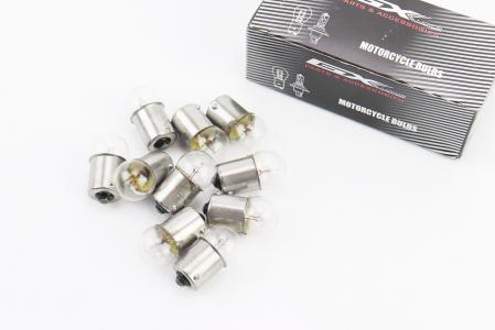 Лампа поворотника BA15S (з цоколем), біла 12V/10W G18, к-кт 10 шт