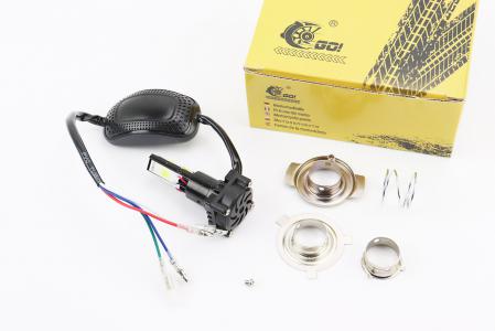 Лампа фари діодна LED-4 SUPER (комплект різних кріплень) зі стабілізатором+стробоскоп