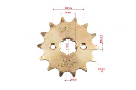 Зірки JH 428-41/14T, ланцюг 428x98L GOLD до мотоцикла