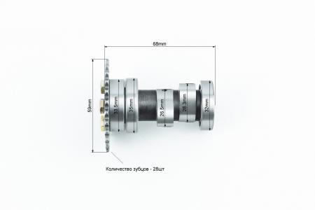 Розподвал+підшипники+шестерня 70-110 cc до мопеда DELTA