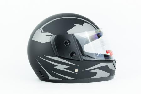 Шолом інтеграл BLD-825A М (57-58см), чорно-сірий мат