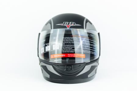 Шолом інтеграл BLD-825A М (57-58см), чорно-сірий мат