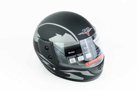Шолом інтеграл BLD-825A М (57-58см), чорно-сірий мат