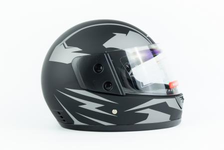Шолом інтеграл BLD-825A S (55-56см), чорно-сірий матовий