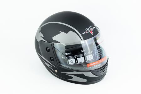 Шолом інтеграл BLD-825A S (55-56см), чорно-сірий матовий