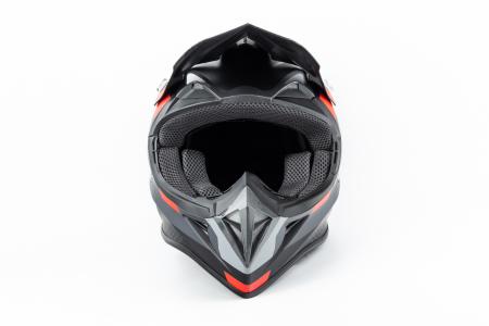 Шолом кросовий JUNIOR HF-116 L (53-54см), чорно-червоний матовий Q267-R