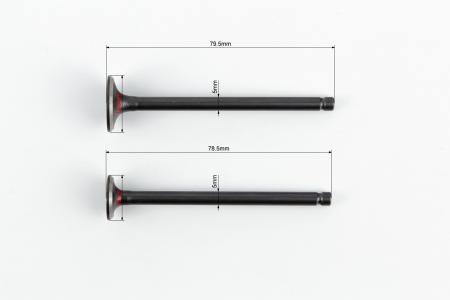 Клапани впускний (H-79,5; D-19,9), випускний (H-78,5; D-16) комплект 2 шт, "Injector" до скутера Honda AF-67/68