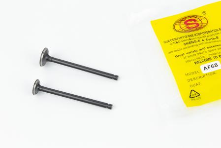 Клапани впускний (H-79,5; D-19,9), випускний (H-78,5; D-16) комплект 2 шт, "Injector" до скутера Honda AF-67/68