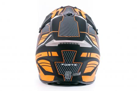 Шолом кросовий (стандарт DOT/ECE) HD-806-2 L (59-60см), чорно-помаранчевий мат