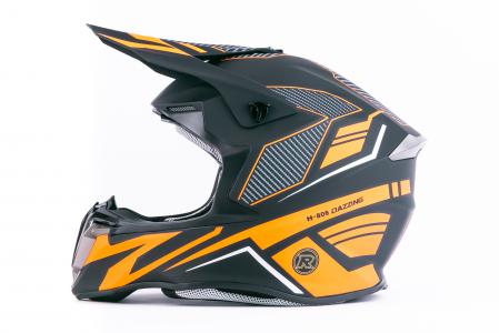 Шолом кросовий (стандарт DOT/ECE) HD-806-2 XL (61см), чорно-помаранчевий матовий