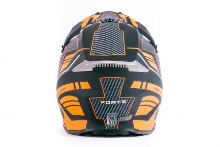 Шолом кросовий (стандарт DOT/ECE) HD-806-2 XL (61см), чорно-помаранчевий матовий
