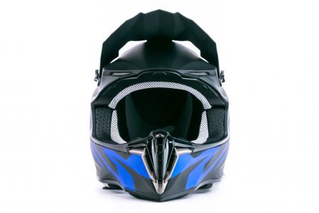 Шолом кросовий (стандарт DOT/ECE) HD-806-3 М (57-58см), чорно-синій матовий