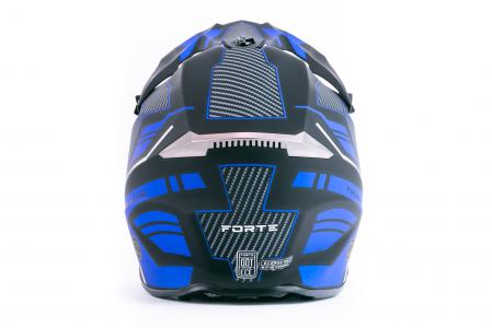 Шолом кросовий (стандарт DOT/ECE) HD-806-3 М (57-58см), чорно-синій матовий