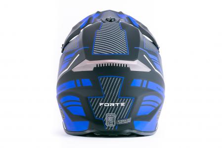 Шолом кросовий (стандарт DOT/ECE) HD-806-3 L (59-60см), чорно-синій мат