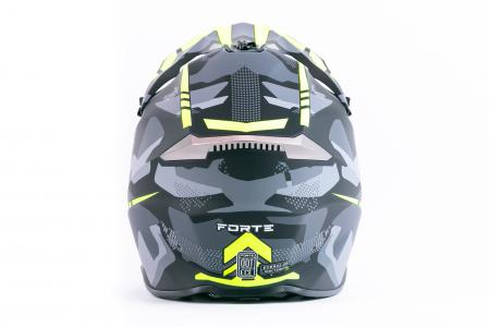 Шолом кросовий (стандарт DOT/ECE) HD-806-4 L (59-60см), чорно-салатовий матовий