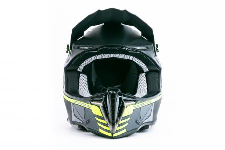 Шолом кросовий (стандарт DOT/ECE) HD-806-4 XL (61см), чорно-салатовий матовий