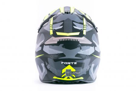 Шолом кросовий (стандарт DOT/ECE) HD-806-4 XL (61см), чорно-салатовий матовий