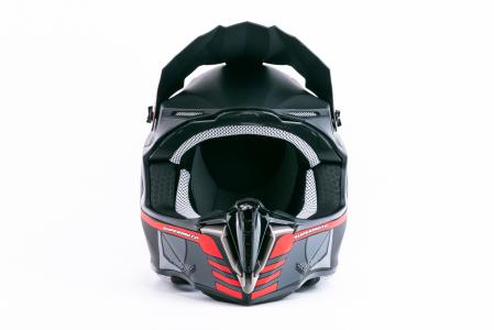 Шолом кросовий (стандарт DOT/ECE) HD-806-5 L (59-60см), чорно-червоний матовий