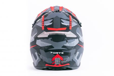 Шолом кросовий (стандарт DOT/ECE) HD-806-5 L (59-60см), чорно-червоний матовий