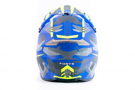 Шолом кросовий (стандарт DOT/ECE) HD-806-6 L (59-60см), синьо-салатовий матовий