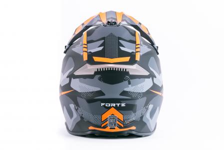 Шолом кросовий (стандарт DOT/ECE) HD-806-7 L (59-60см), чорно-помаранчевий матовий